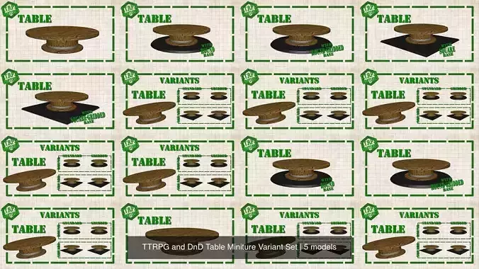 TTRPG and DnD Table Miniature Variant Set