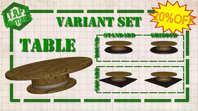 TTRPG and DnD Table Miniature Variant Set