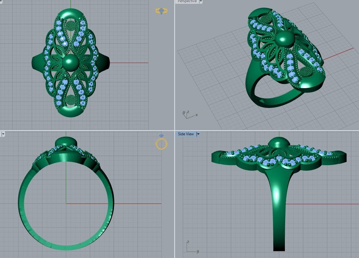 jewelry ring 3D print model_4