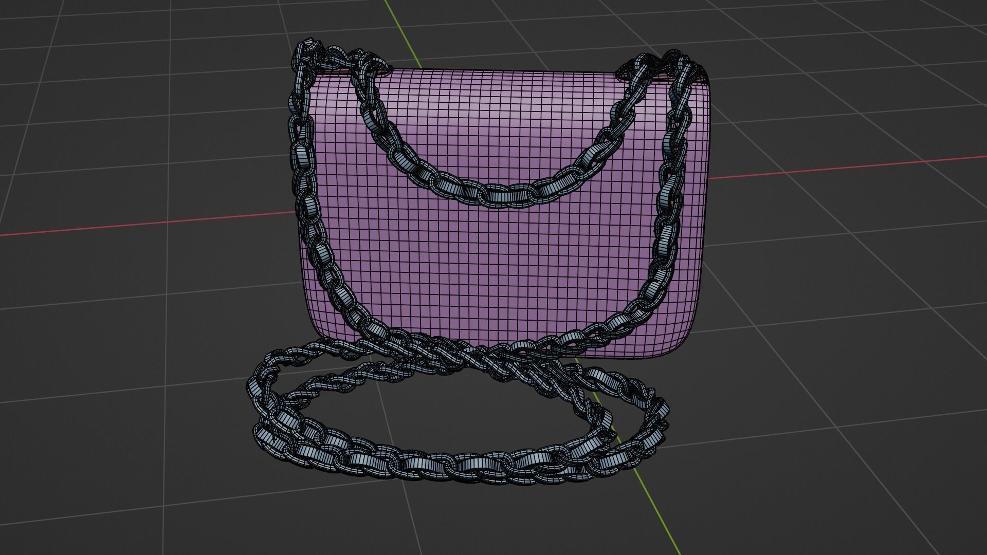 White leather shoulder bag 3 styles of straps 3D model_44