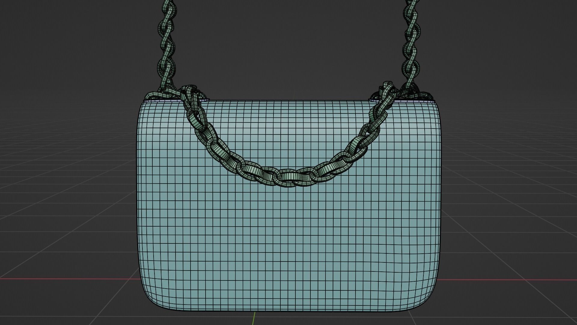 White leather shoulder bag 3 styles of straps 3D model_38