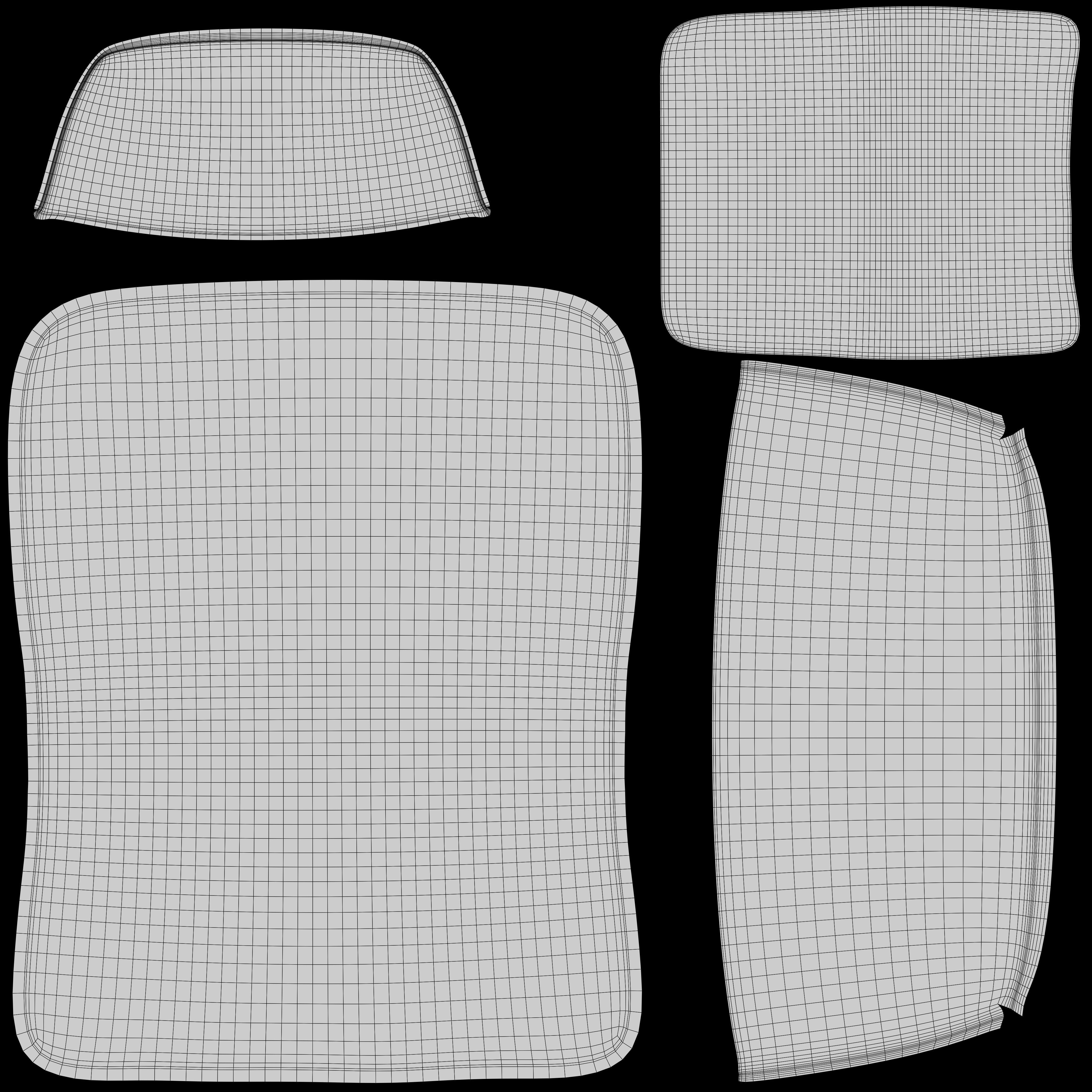 White leather shoulder bag 3 styles of straps 3D model_50