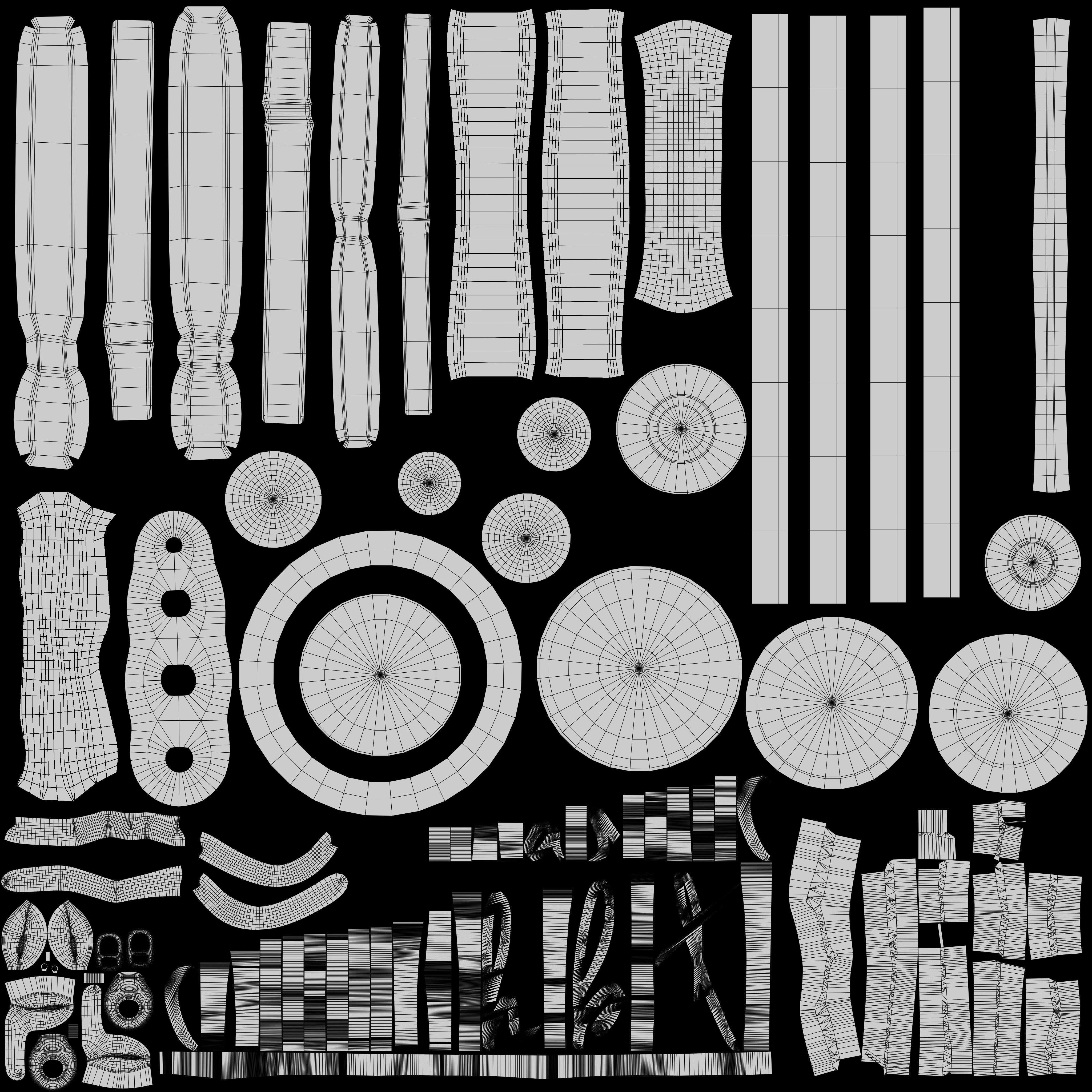 White leather shoulder bag 3 styles of straps 3D model_46