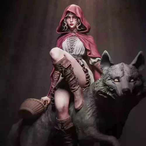 RED RIDING HOOD 3D PRINT