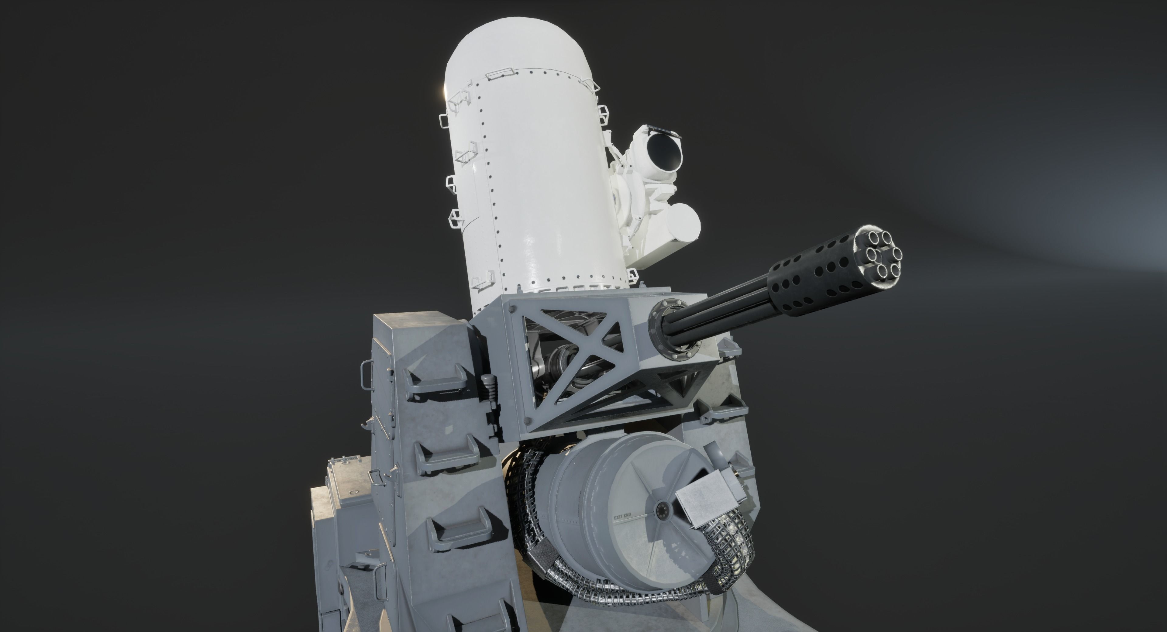 Phalanx CIWS Air Defence System Low-poly 3D model_15