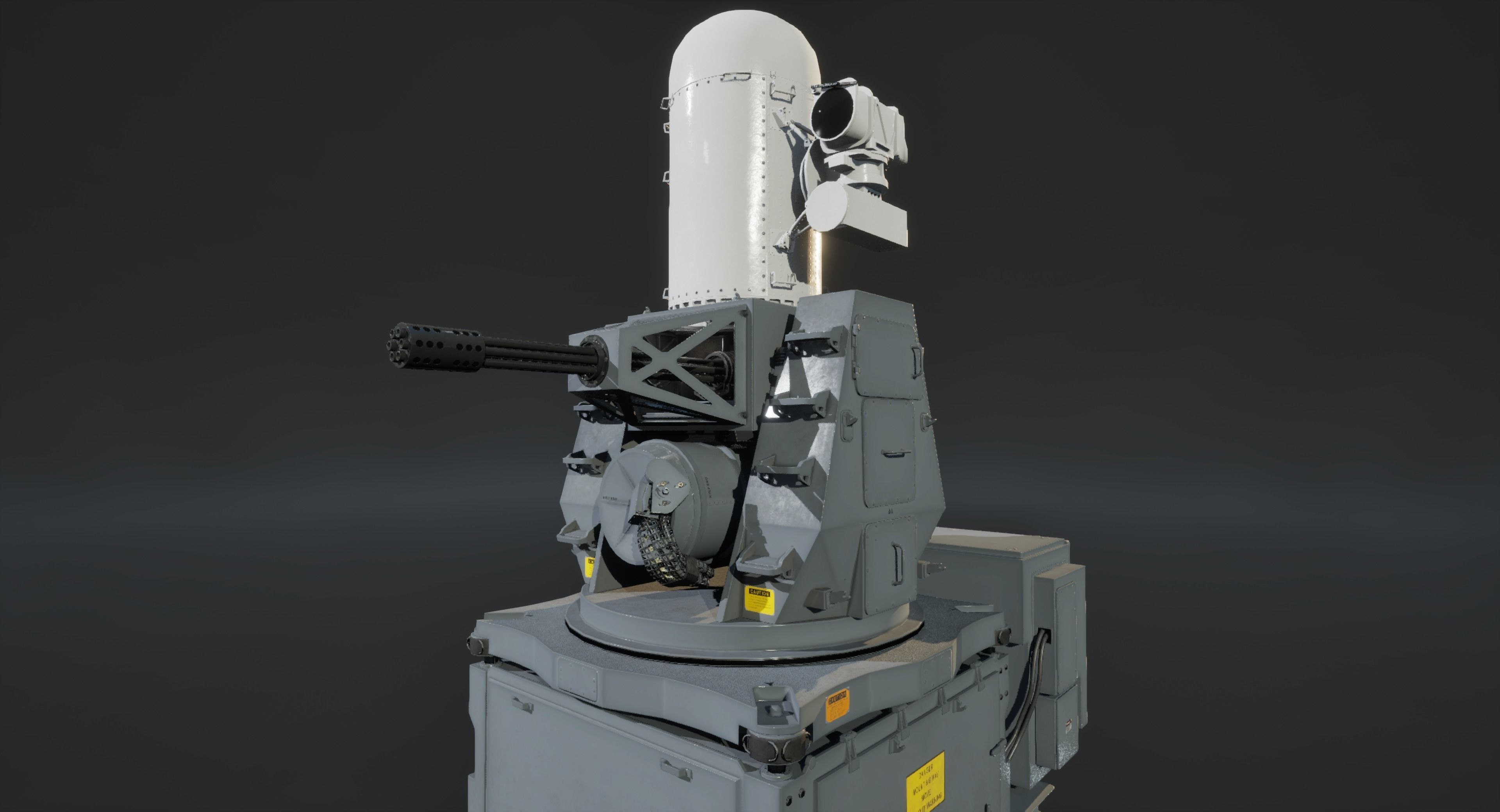 Phalanx CIWS Air Defence System Low-poly 3D model_2