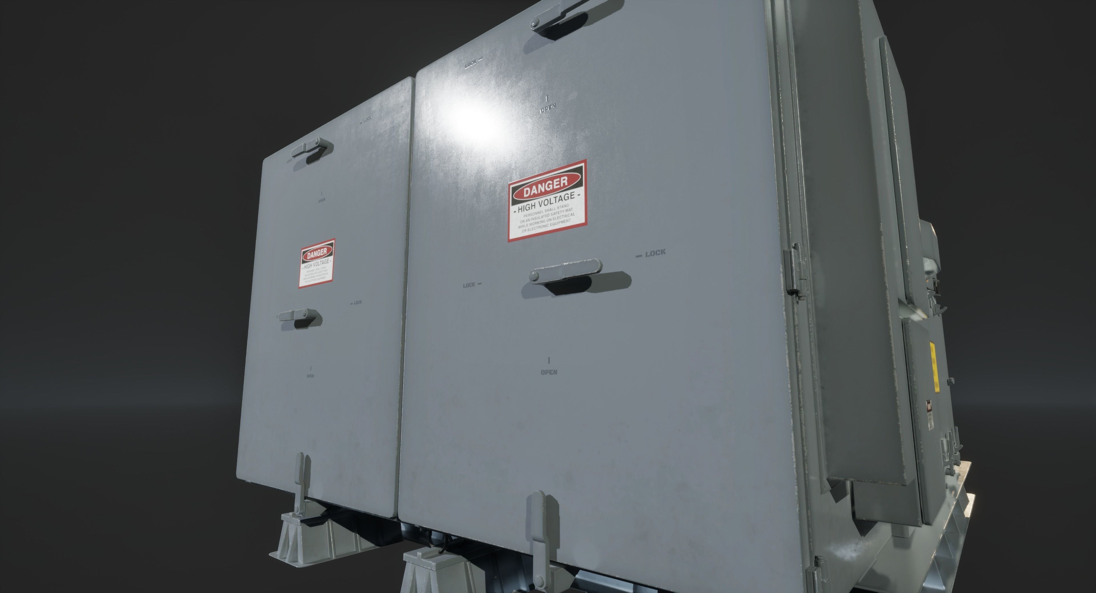 Phalanx CIWS Air Defence System Low-poly 3D model_10