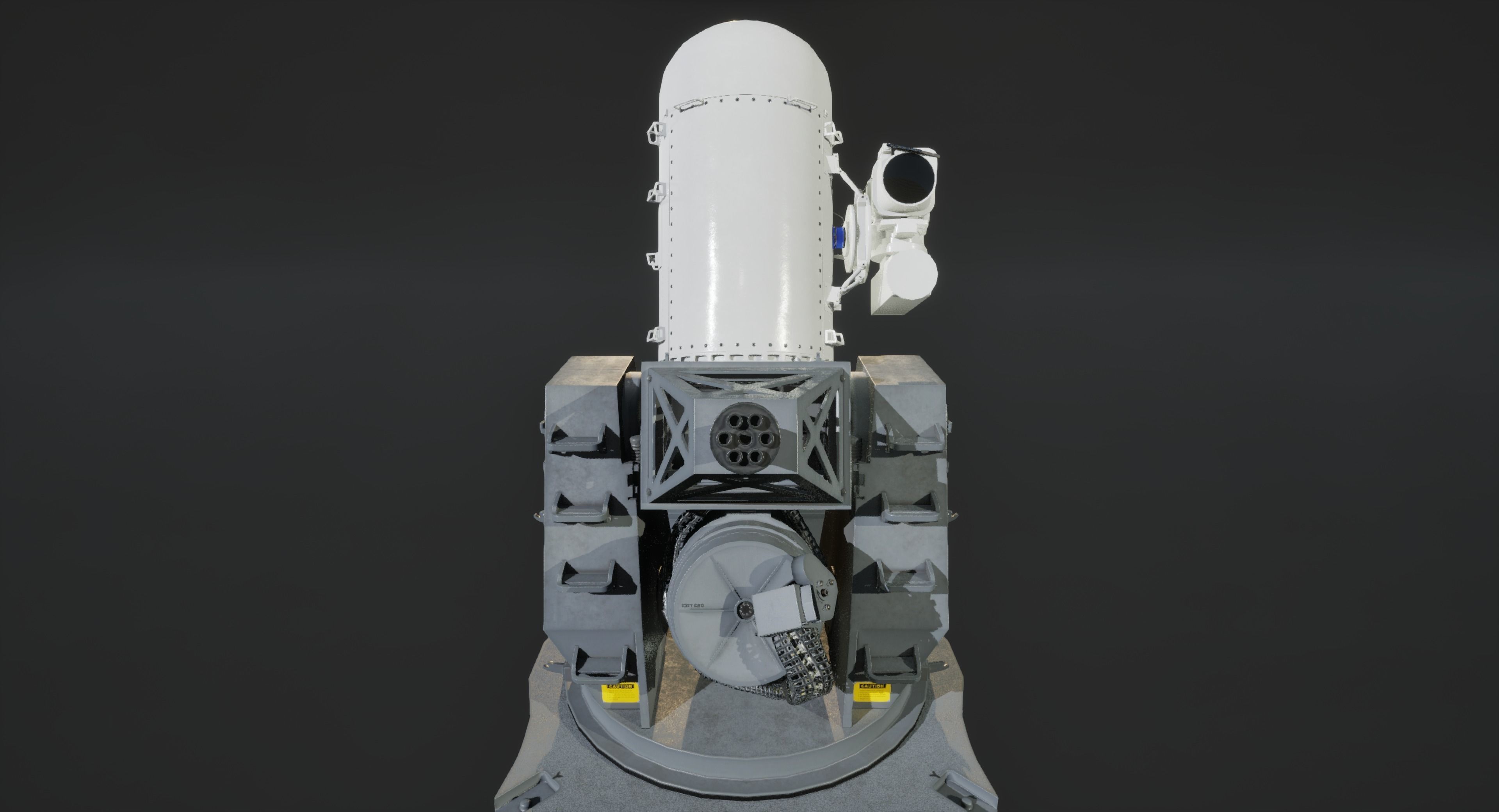 Phalanx CIWS Air Defence System Low-poly 3D model_16