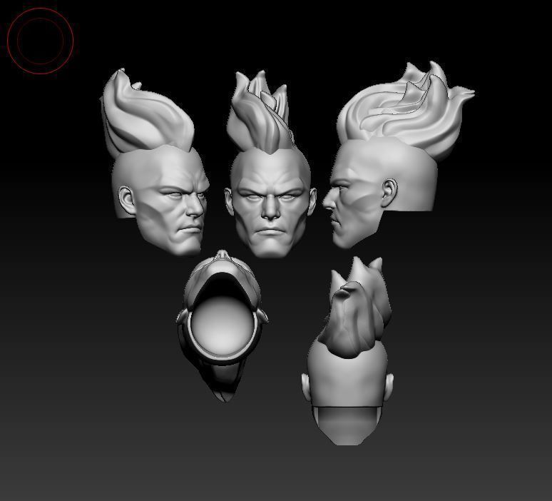 New 52 Captain Atom Headsculpt for Action Figures 3D print model_1