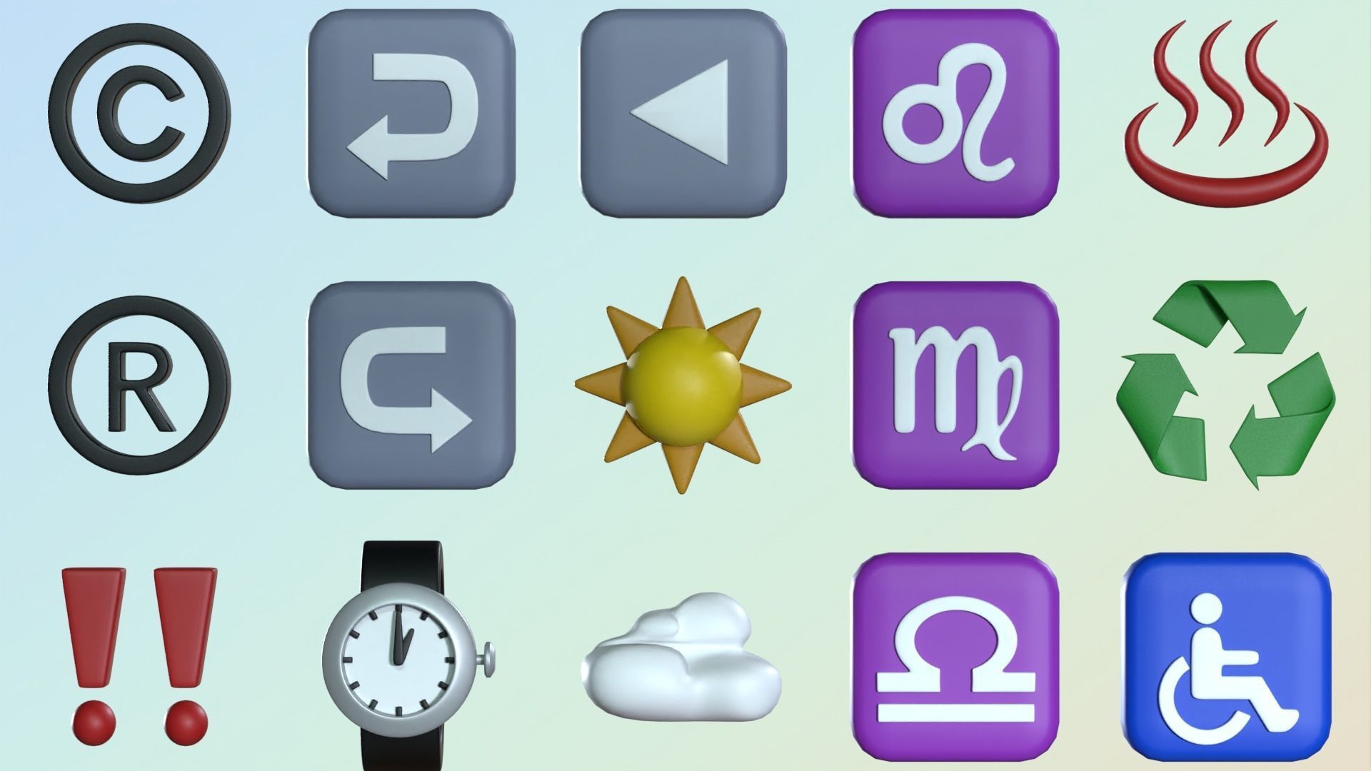 EMOJIs SET B 3D model_3