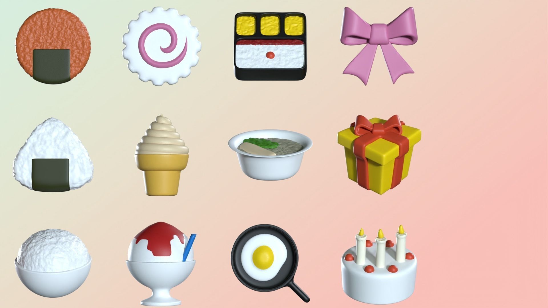 EMOJIs SET B 3D model_18