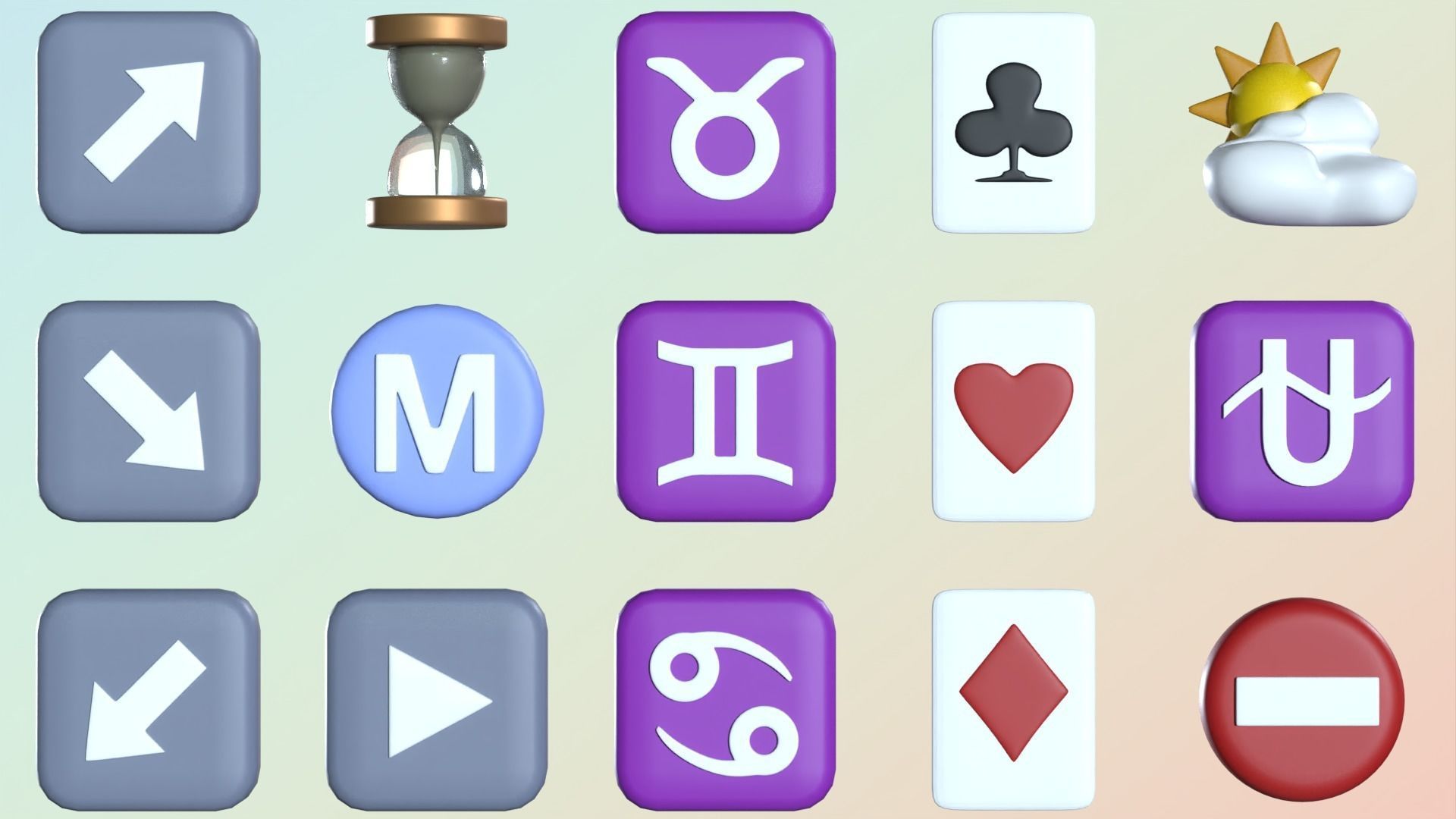 EMOJIs SET B 3D model_6