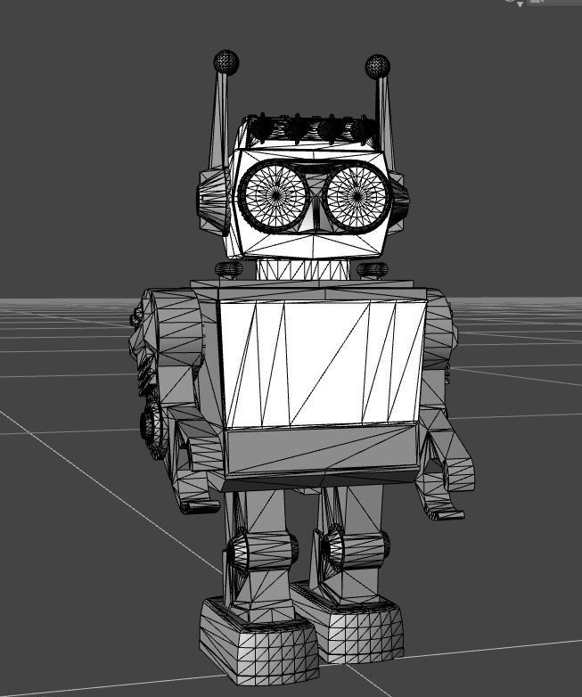 Saturn robot vintage toy model 3D model_2