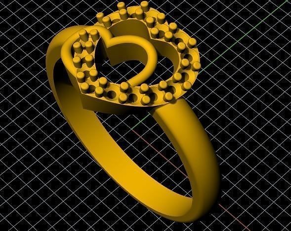 heart shape ring 3dm file 3D print model