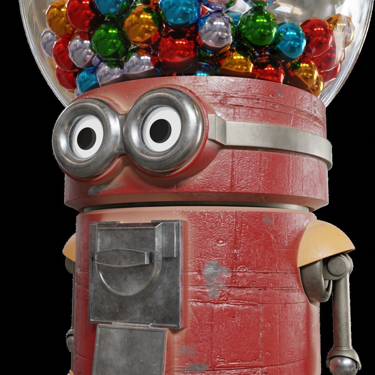 Candy Robot Character 3D model_1