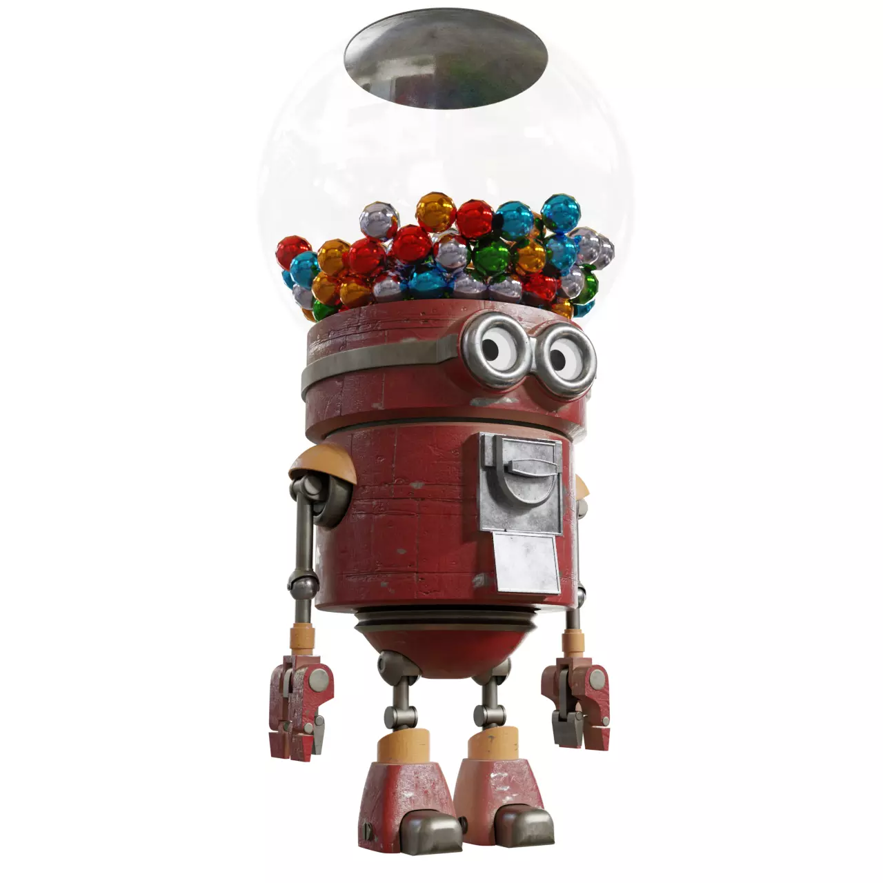 Candy Robot Character 3D model_0