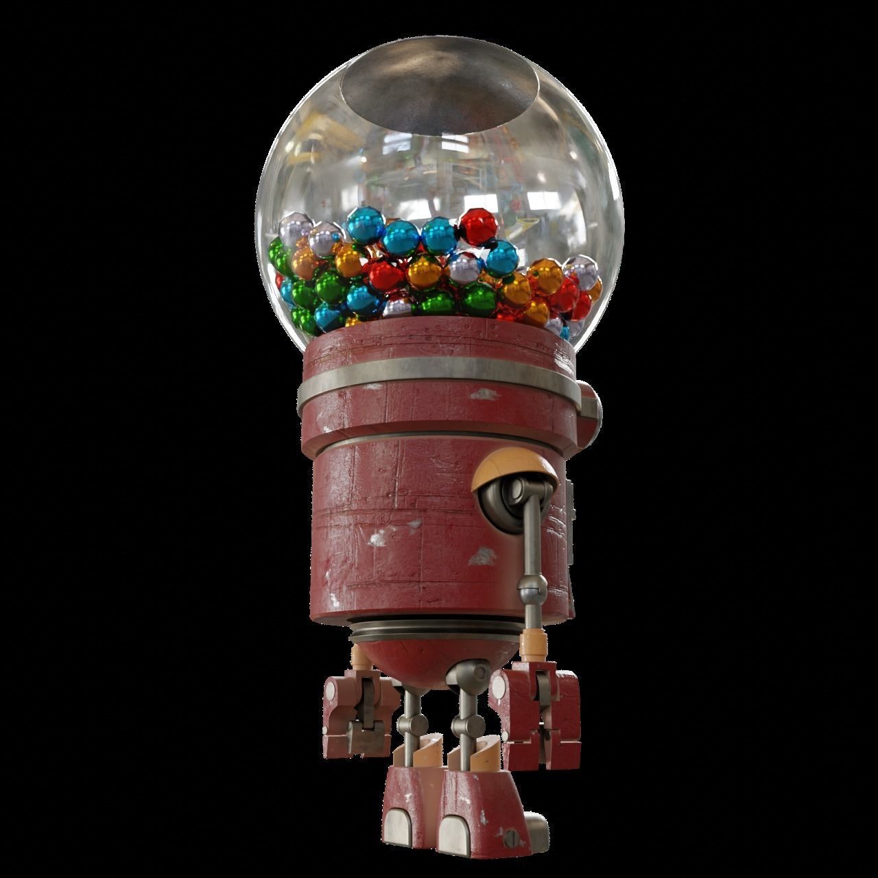 Candy Robot Character 3D model_3