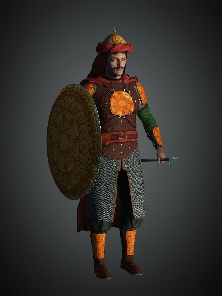 High-Quality Warrior Character - Rigged with Animations Low-poly 3D model_3