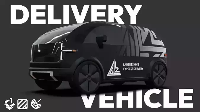 Delivery Vehicle Concept - Low poly