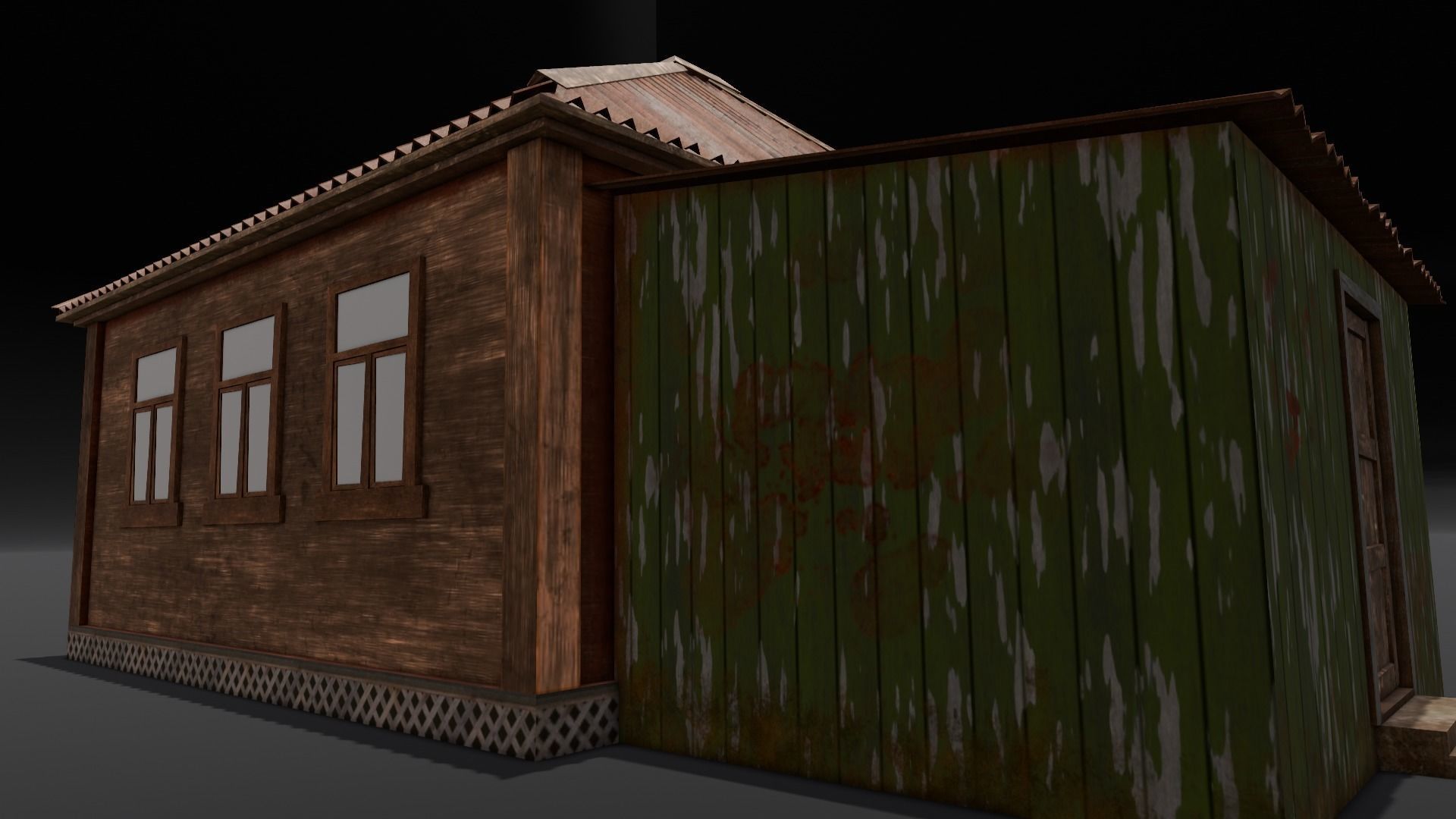 Rusted Old House Low-poly 3D model_19