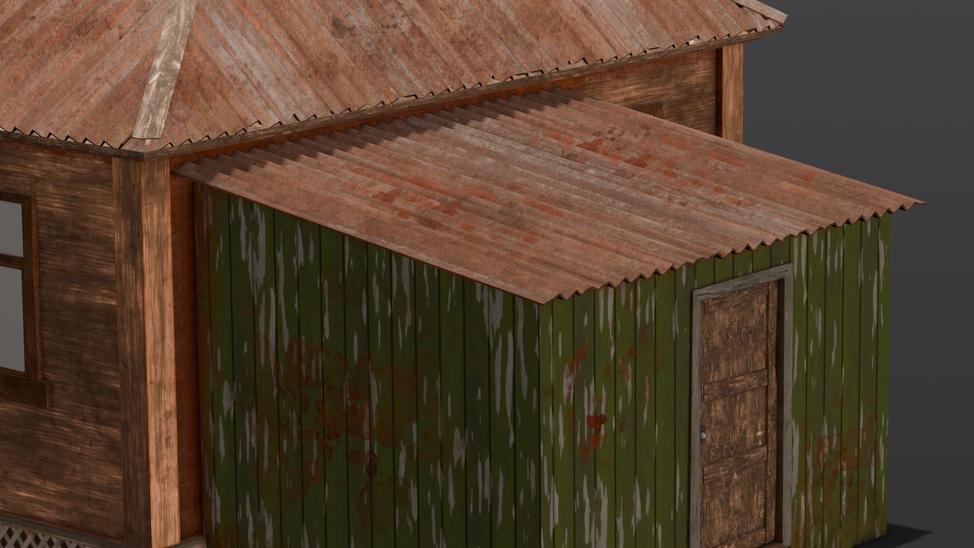 Rusted Old House Low-poly 3D model_20