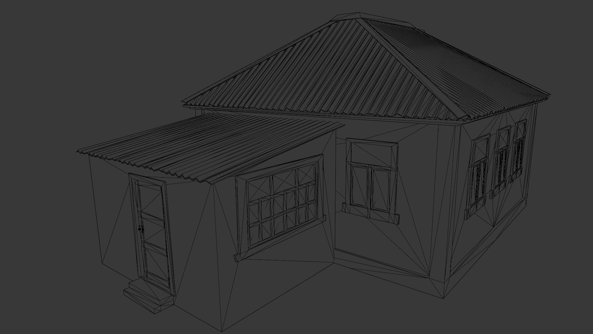 Rusted Old House Low-poly 3D model_14