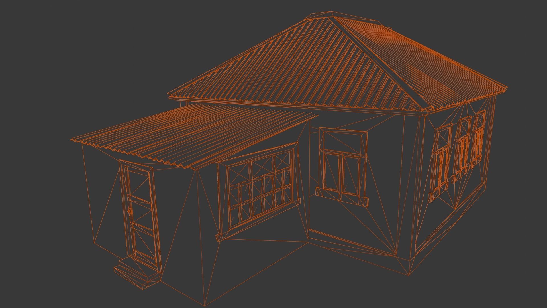 Rusted Old House Low-poly 3D model_15
