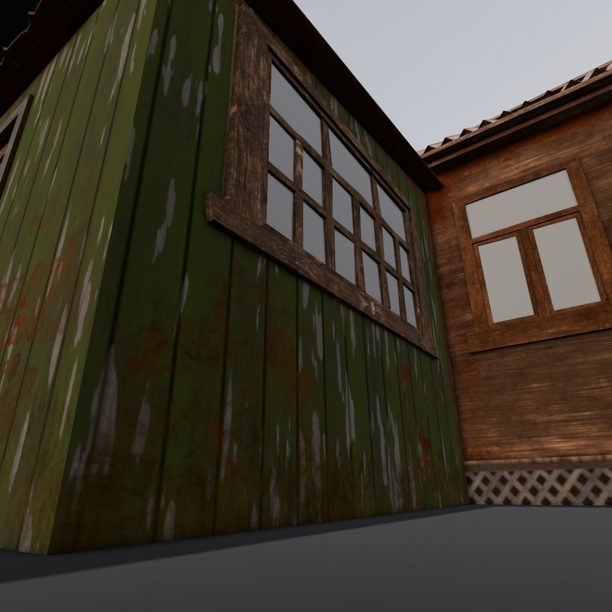 Rusted Old House Low-poly 3D model_11