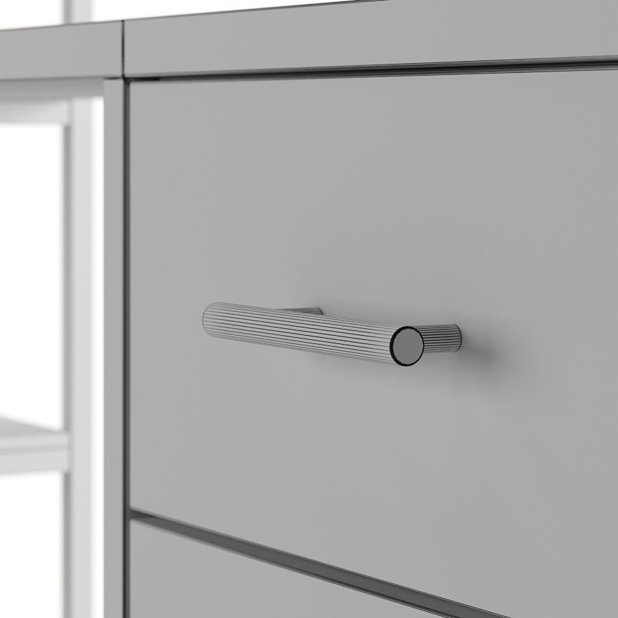 Desk with drawer 3D model_5