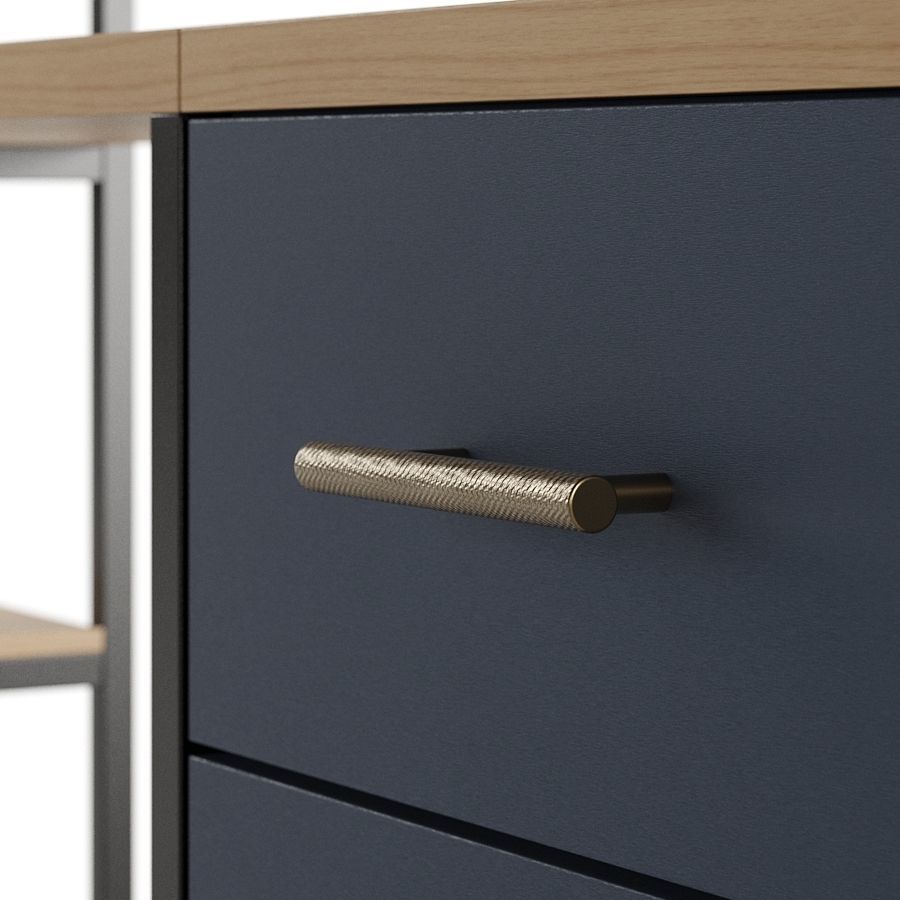Desk with drawer 3D model_4