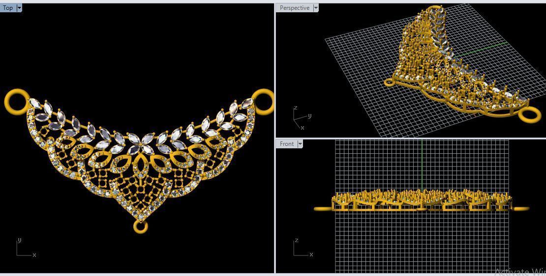 tanmaniya necklace 3dm file 3D print model_1