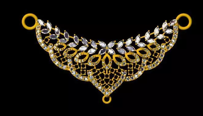 tanmaniya necklace 3dm file 3D print model_0