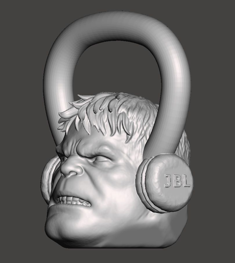 Kettlebell Hulk 10kg - Concrete or cement 3D print model_1