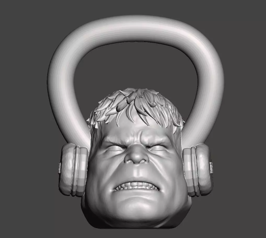 Kettlebell Hulk 10kg - Concrete or cement 3D print model_0