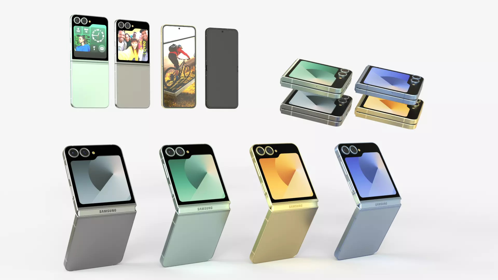 Full Collection Samsung Galaxy Z Flip 6 3D model_0