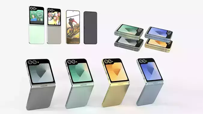 Full Collection Samsung Galaxy Z Flip 6 3D model Full Collection Samsung Galaxy Z Flip 6 3D model