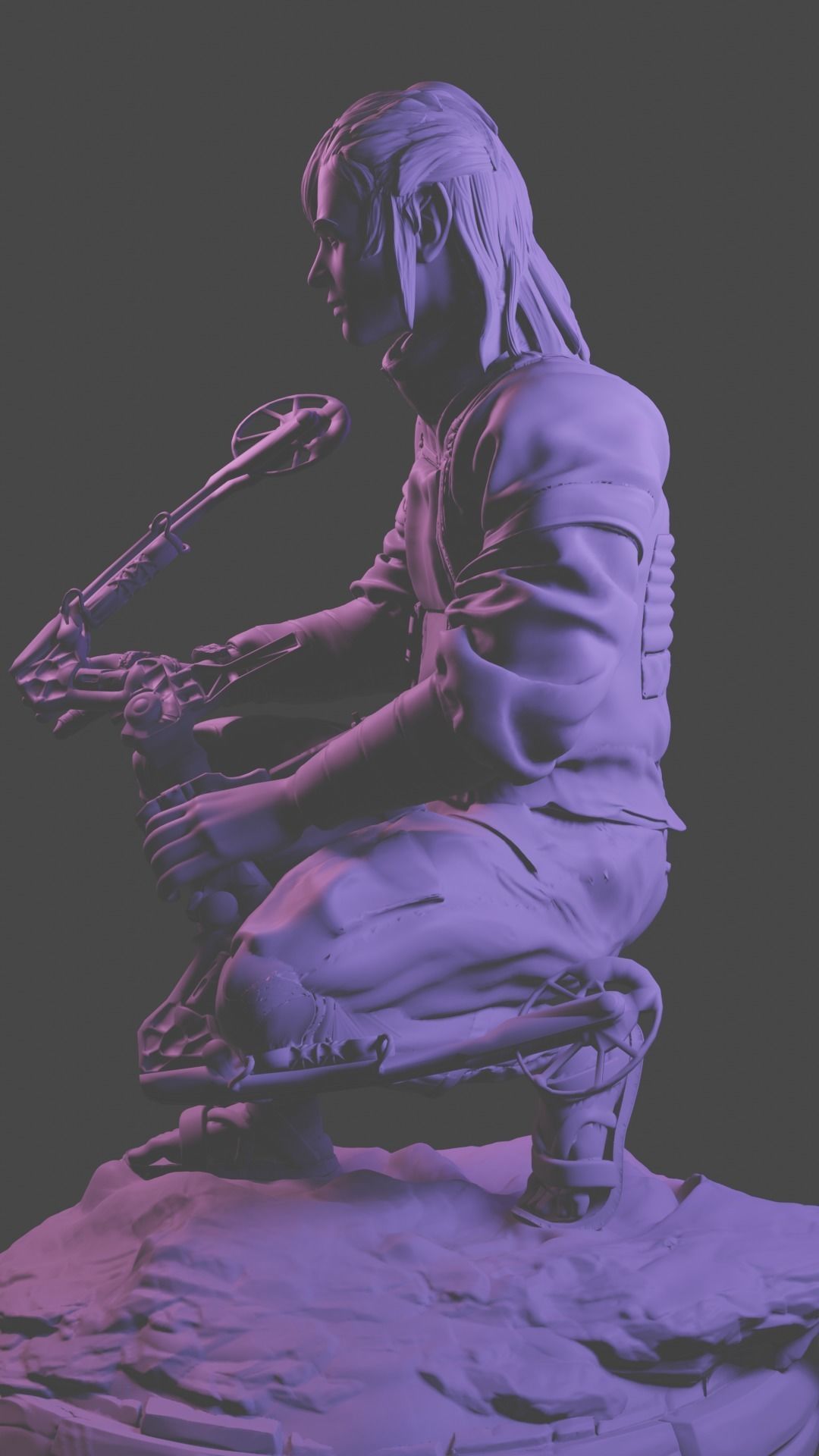 Realistic Modern-Day Link with Compound Bow 3D Printable Model 3D print model_7