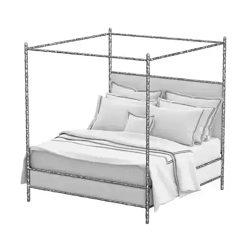 Odette Fabric Canopy Bed King