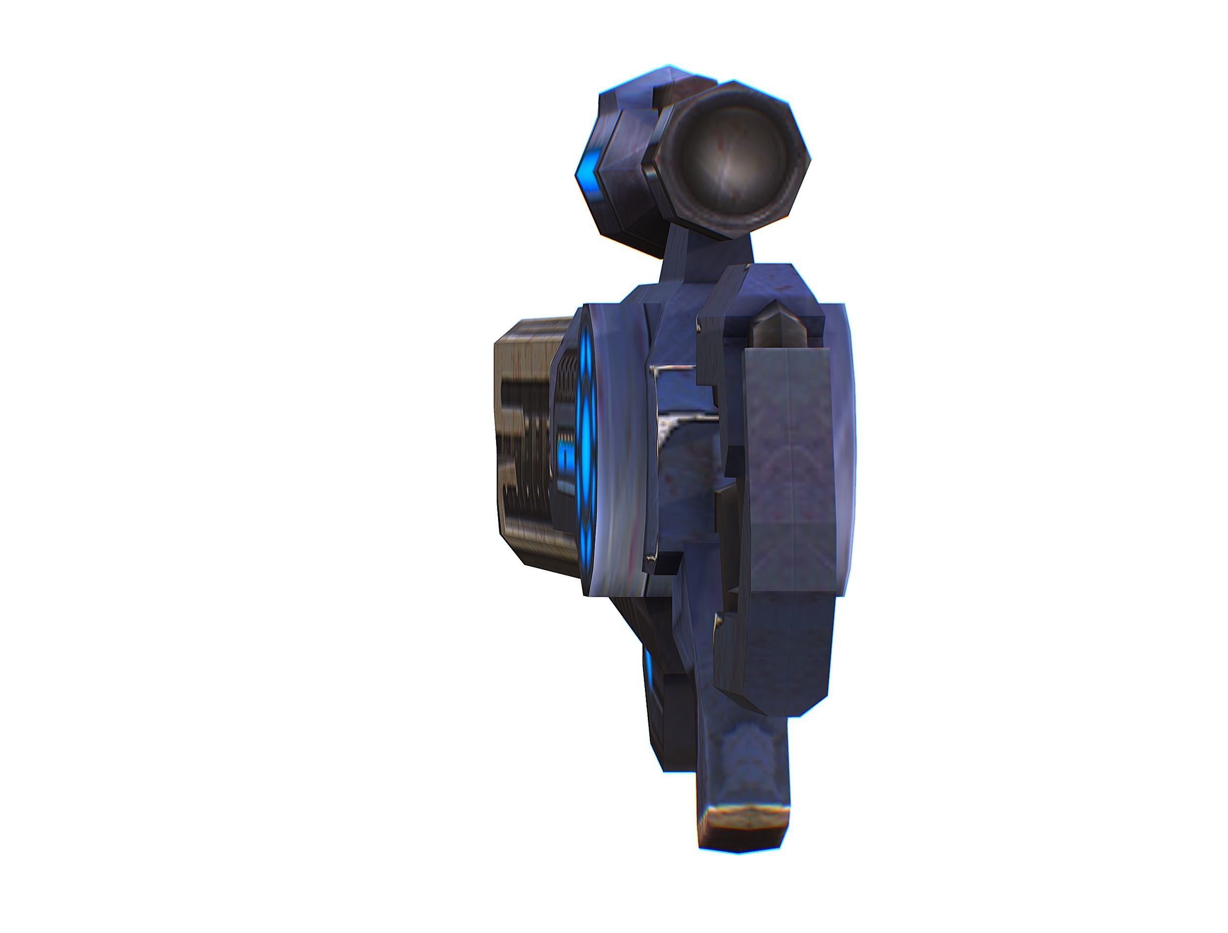 Sniper rifle of the future weapon barrel blaster laser arms Low-poly 3D model_15