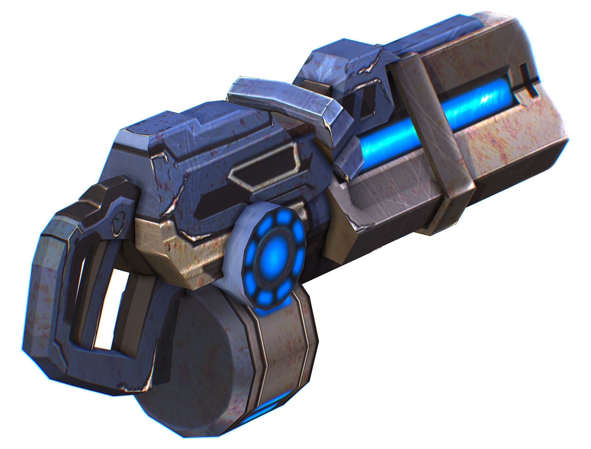 Assault heavy machine gun cannon naff barrel blaster laser arms Low-poly 3D model_34