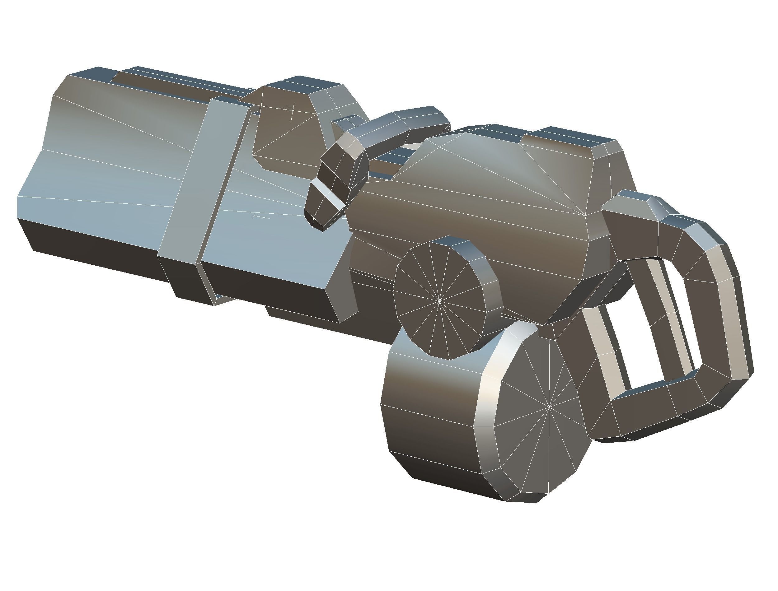 Assault heavy machine gun cannon naff barrel blaster laser arms Low-poly 3D model_42