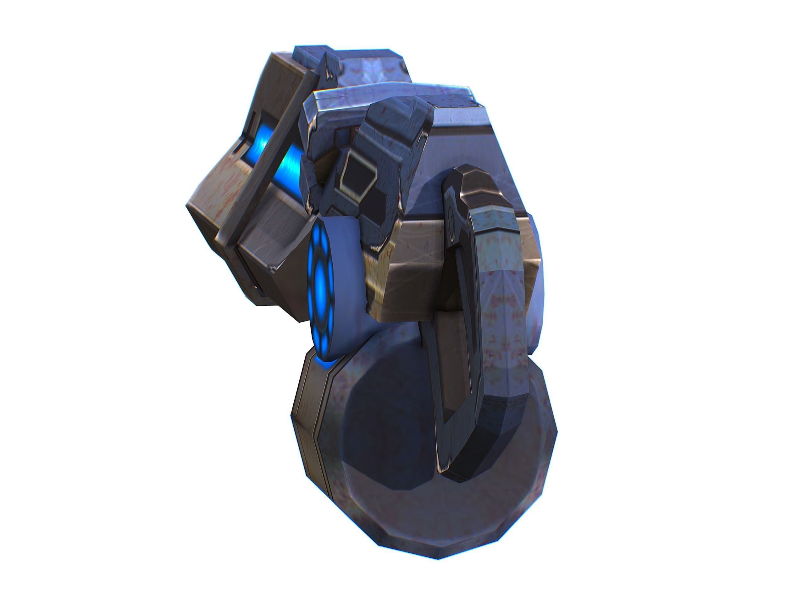 Assault heavy machine gun cannon naff barrel blaster laser arms Low-poly 3D model_11