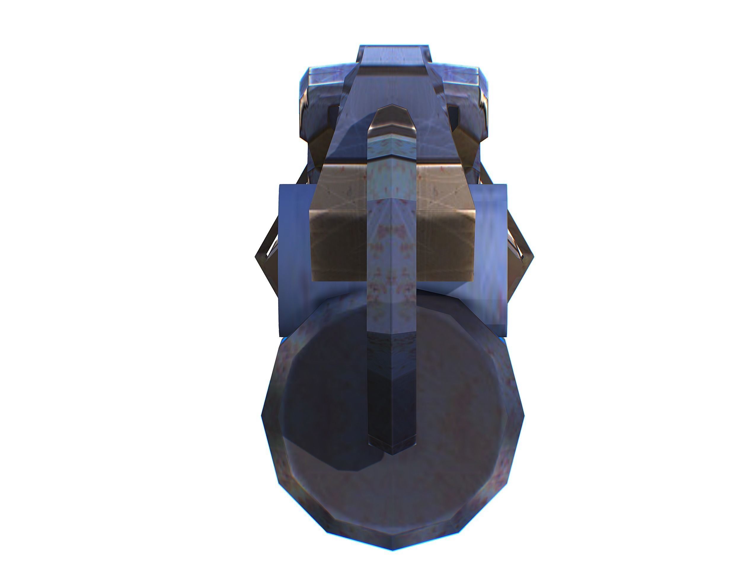 Assault heavy machine gun cannon naff barrel blaster laser arms Low-poly 3D model_38