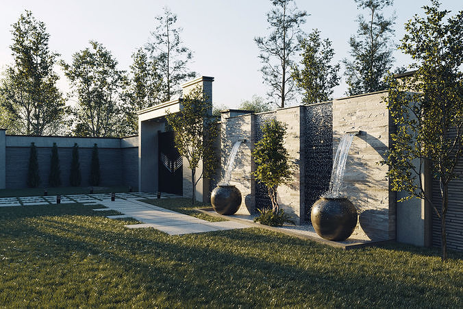 White Villa 3D model 5