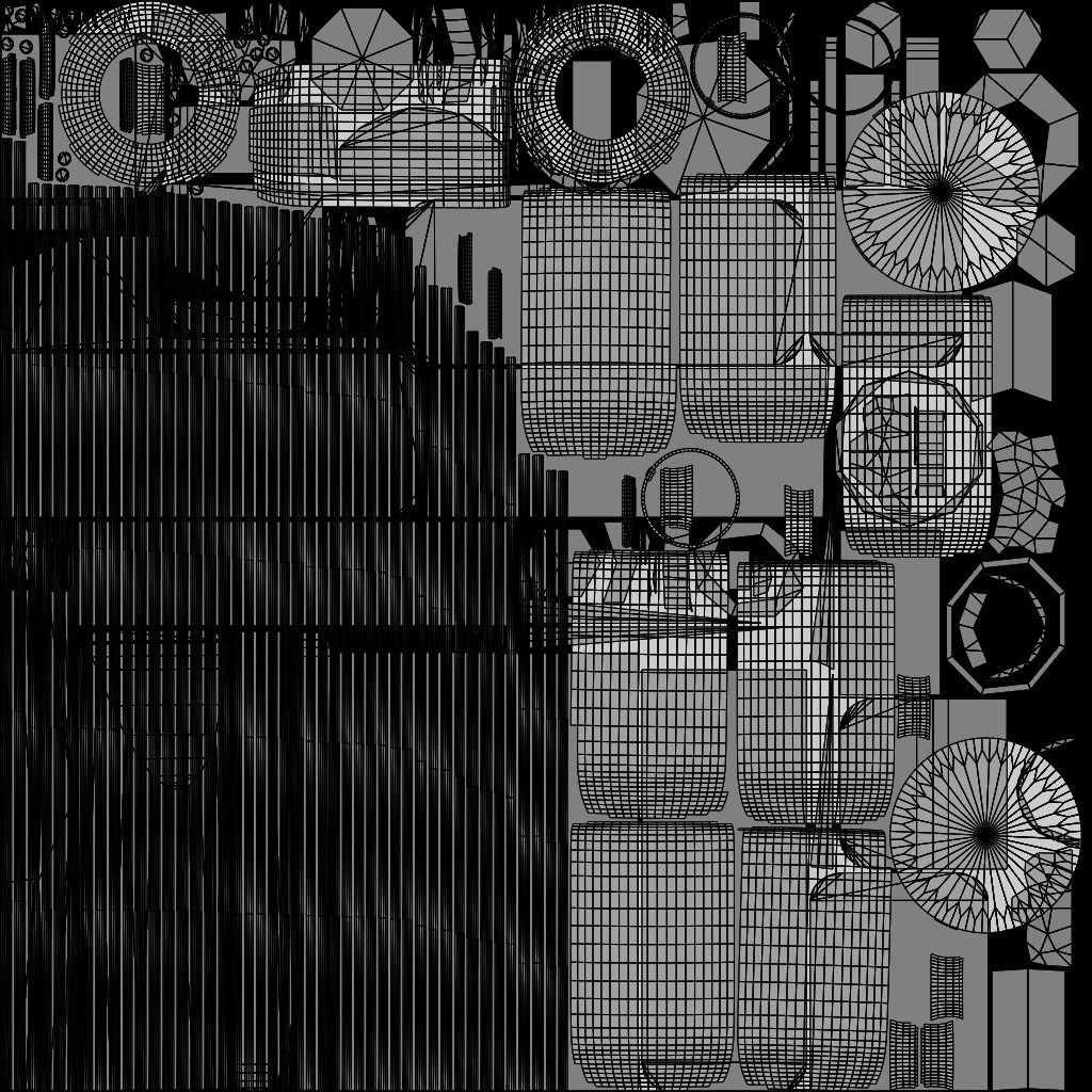 Fully Game ready low poly bathroom full 5 set of 50plus 3Dmodels 3D model_105