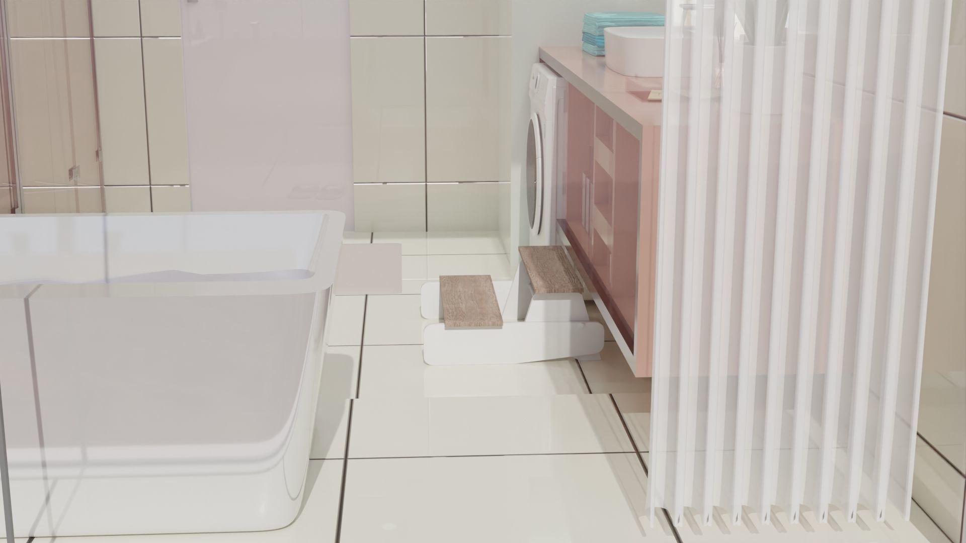 Fully Game ready low poly bathroom full 5 set of 50plus 3Dmodels 3D model_21