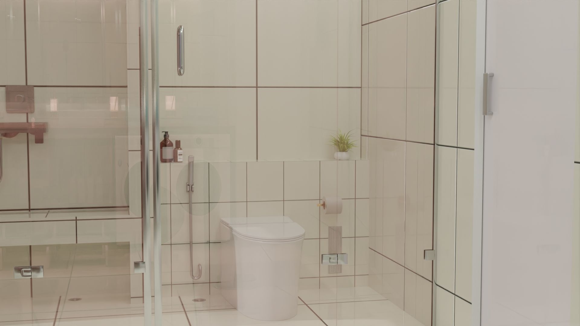 Fully Game ready low poly bathroom full 5 set of 50plus 3Dmodels 3D model_11