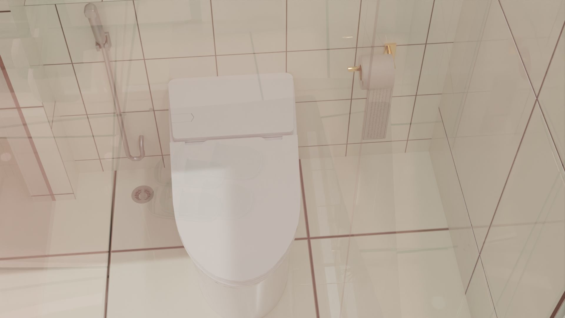 Fully Game ready low poly bathroom full 5 set of 50plus 3Dmodels 3D model_47