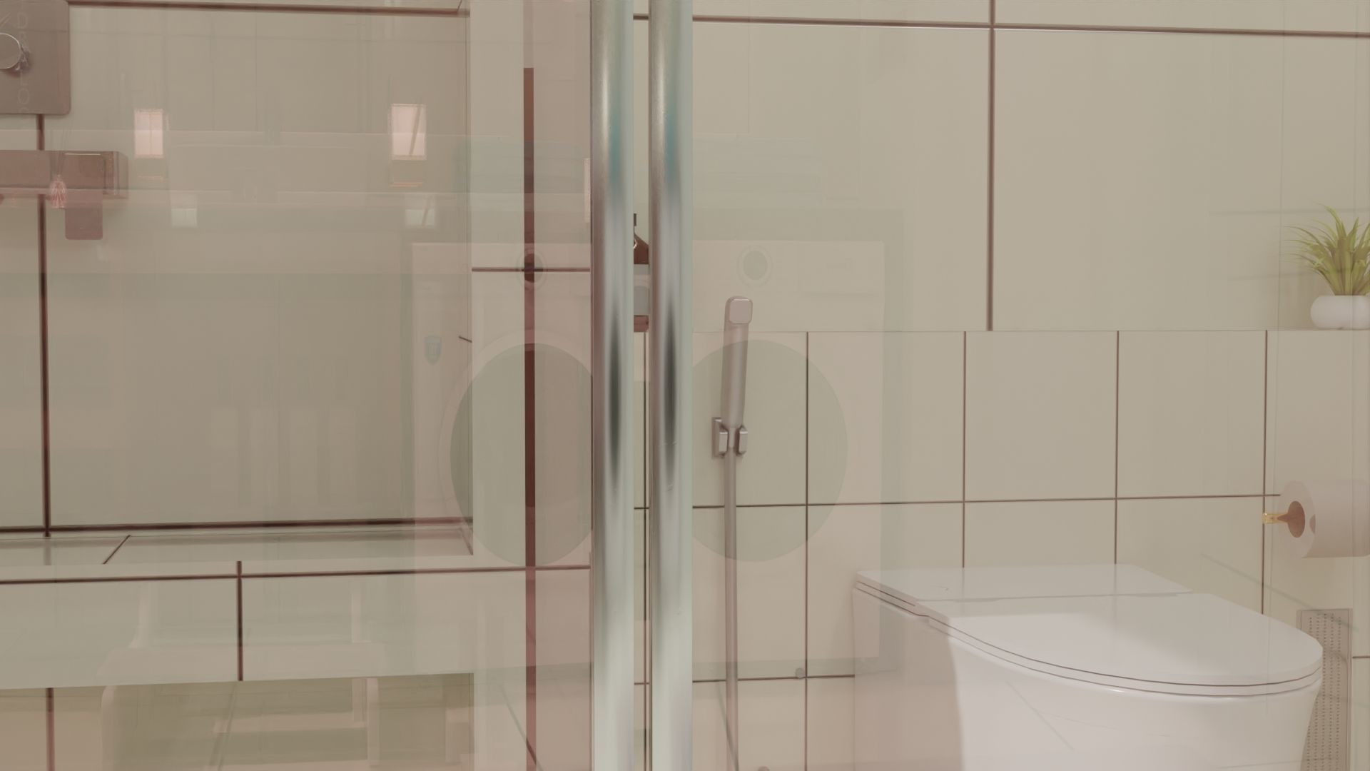 Fully Game ready low poly bathroom full 5 set of 50plus 3Dmodels 3D model_24