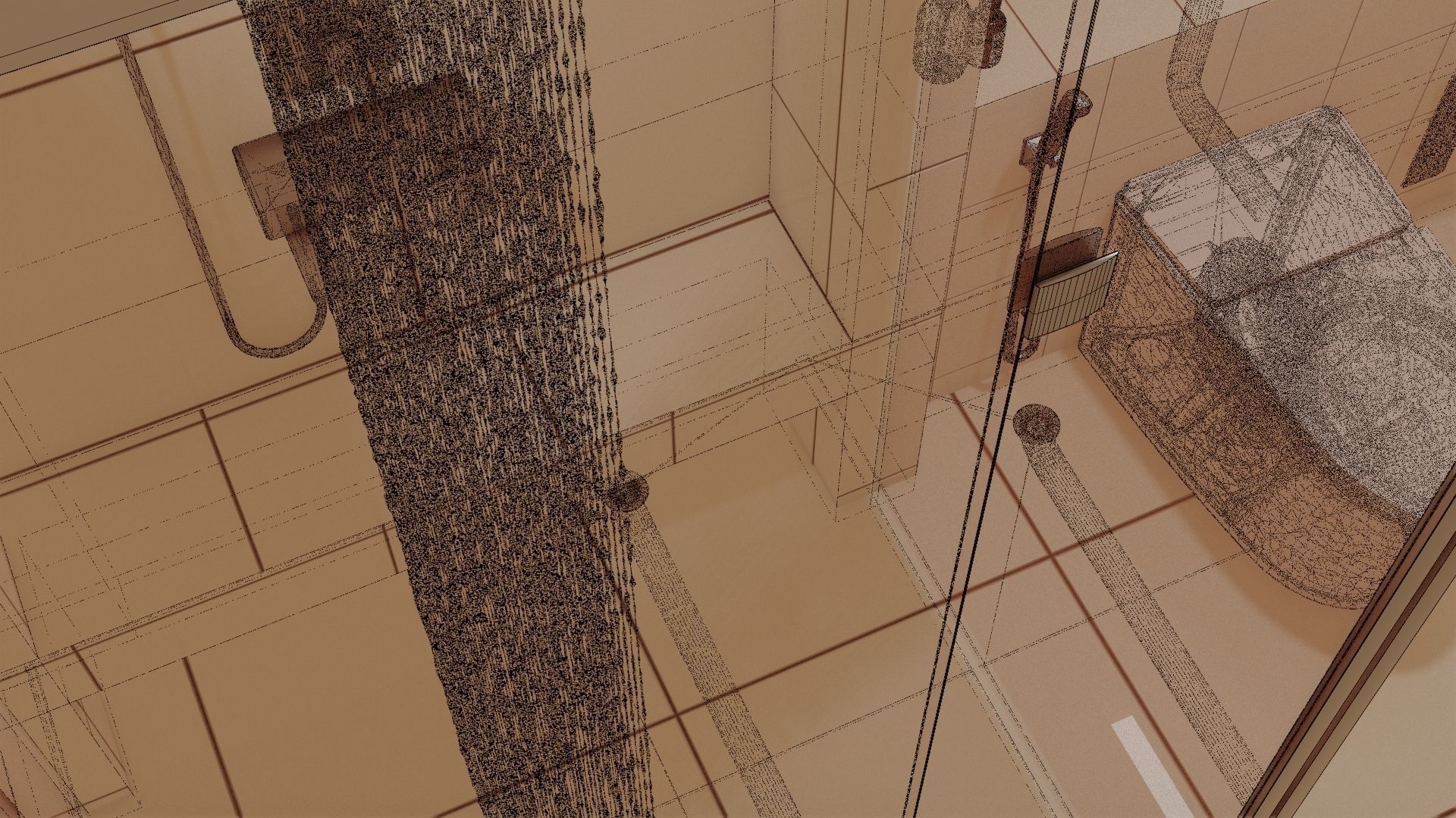 Fully Game ready low poly bathroom full 5 set of 50plus 3Dmodels 3D model_77